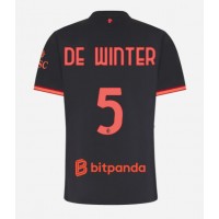 Dámy Fotbalový dres AC Milan Koni De Winter #5 2026-27 Třetí Krátký Rukáv